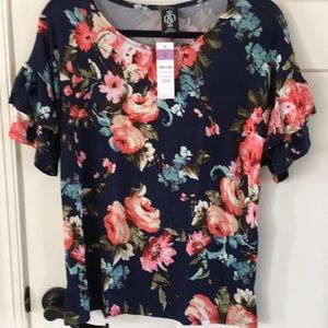 Agnes & Dora Frill Sleeve top Medium NEW